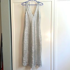 Zara chrome/silver mesh dress.